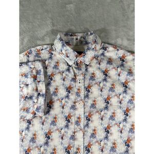 Robert Graham Shirt Men's XL Tall Floral Bodie Sport Tailored Fit Button Up